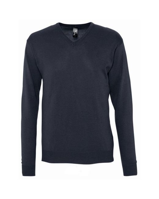 Sol's Blue Galaxy V Neck Sweater for men