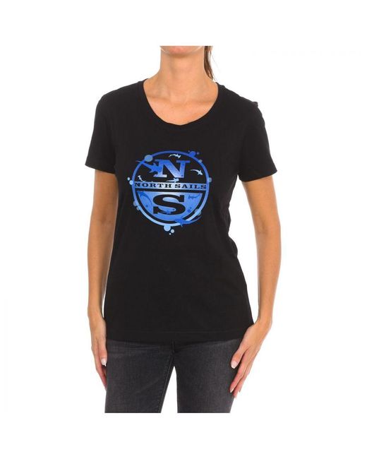 North Sails Black Womenss Short Sleeve T-Shirt 9024340