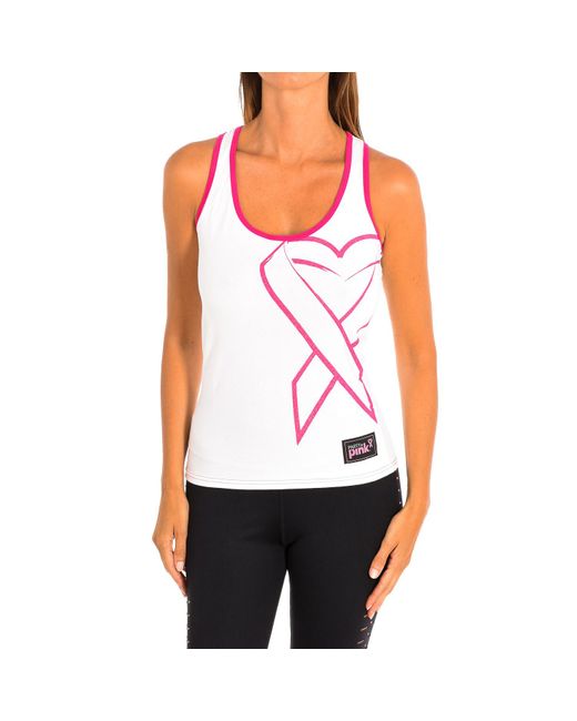 Zumba White Round Neck Sleeveless T-Shirt A0P00124