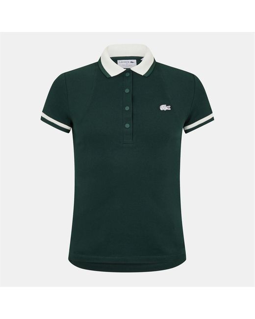 Lacoste Green Slim Fit Short Sleeve Polo Shirt for men