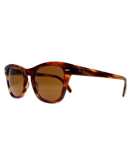 Ray-Ban Brown Rectangle Striped Havana Rb0707S