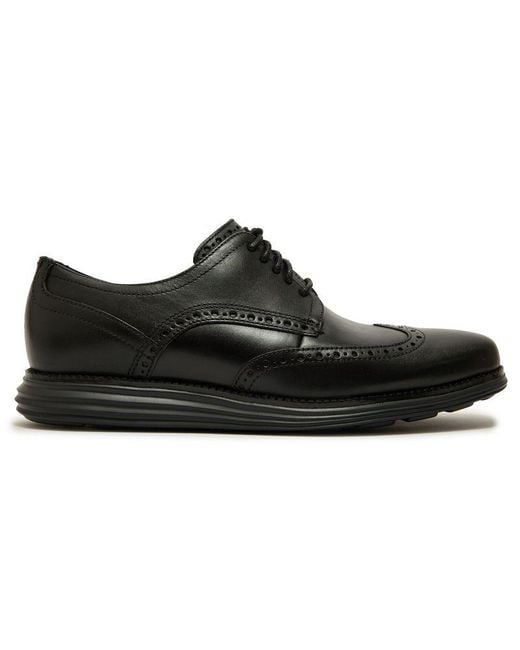 Cole Haan Black Original Grand Wingtip Oxford Shoes for men