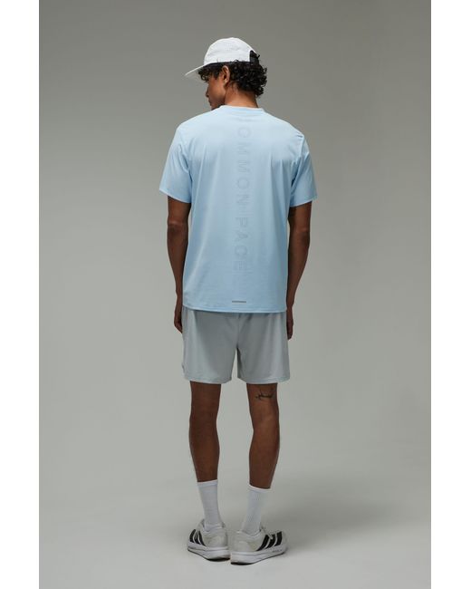 BoohooMAN Blue Common Pace Running Perforated Regular Fit T-Shirt for men