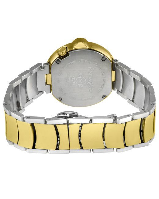 Gv2 Metallic Perugia Diamond Watch, Ipyg Case, Dial, Two-Toned Ss/Ipyg Bracelet