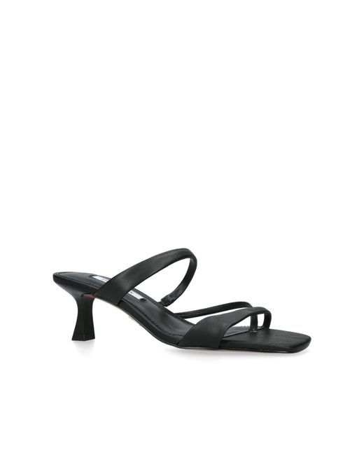 Steve Madden Black Leather Ajay Sandals
