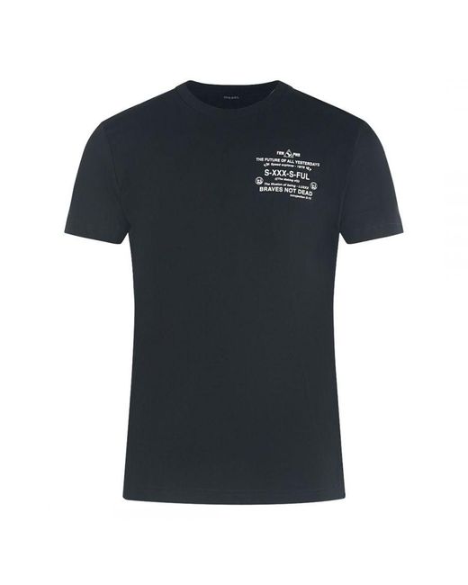 DIESEL Black The Future Of All Yesterdays Logo T-Shirt for men