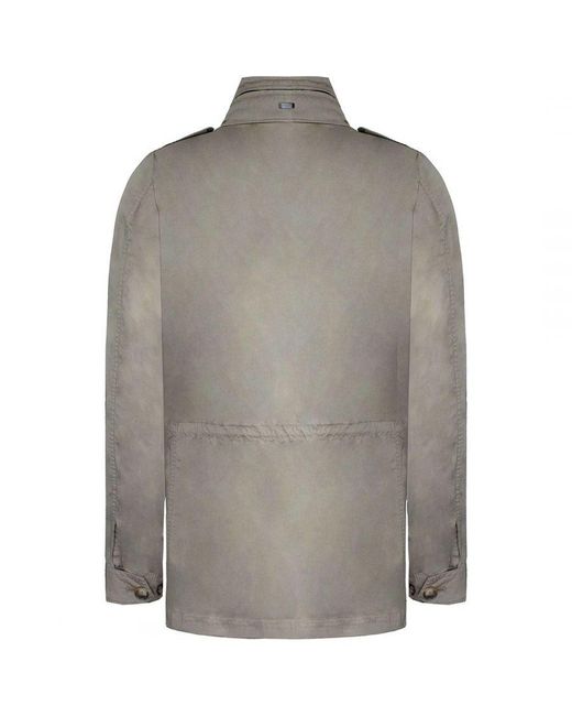 Hackett Gray Field Jacket Polyester/Polyamide for men