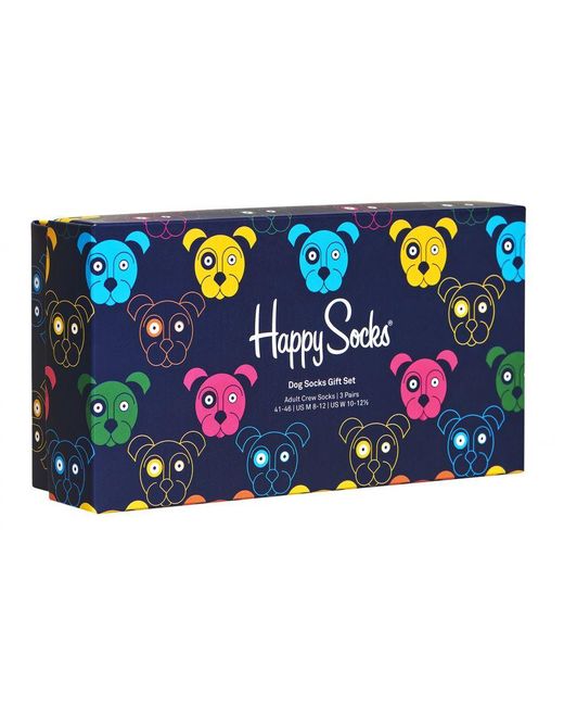 Happy Socks Blue Novelty Dog Gift Box