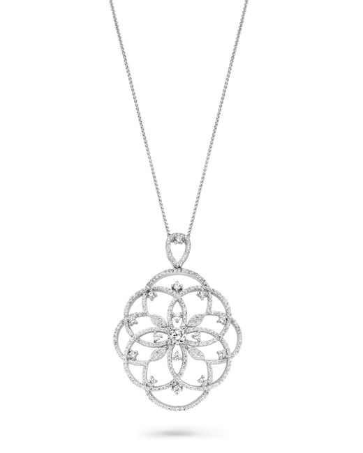 Orphelia White 925 Sterling Chain With Pendant