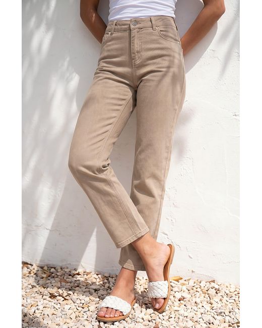 Roman Natural Petite Stretch Straight Leg Jeans