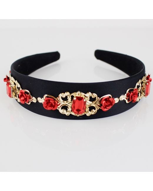SVNX Red Rose Embellished Headband