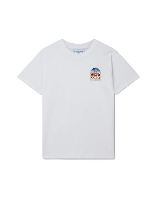 Casablanca White Vue De L'Arche T-Shirt for men