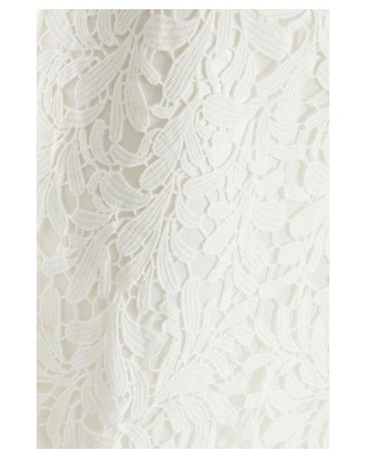 Quiz White Lace Brodot Midi Dress