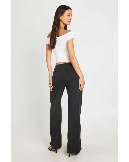 Boohoo Blue Tall Modal Straight Leg Trouser
