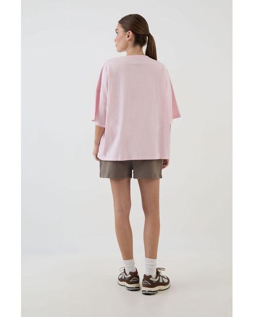 DSGN Studio Pink Applique Oversized T-Shirt