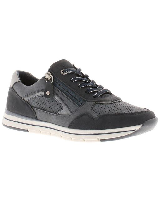 Relife Black Trainers Leap Lace Up
