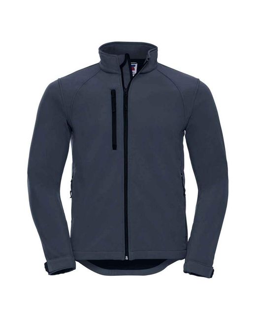 Russell Blue Plain Soft Shell Jacket (French) for men