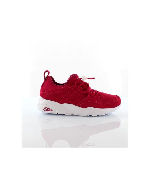 PUMA Trinomic Blaze Of Glory Soft Slip On Toggle Red Trainers 360101 09 Leather for men