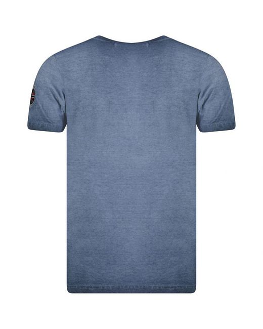 GEOGRAPHICAL NORWAY Kurzarm-t-shirt Sw1561hgn Mann in het Blue voor heren