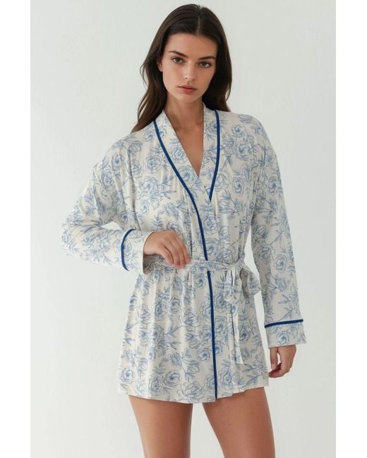 Hiccup Blue Extra Soft Touch Knitted Robe
