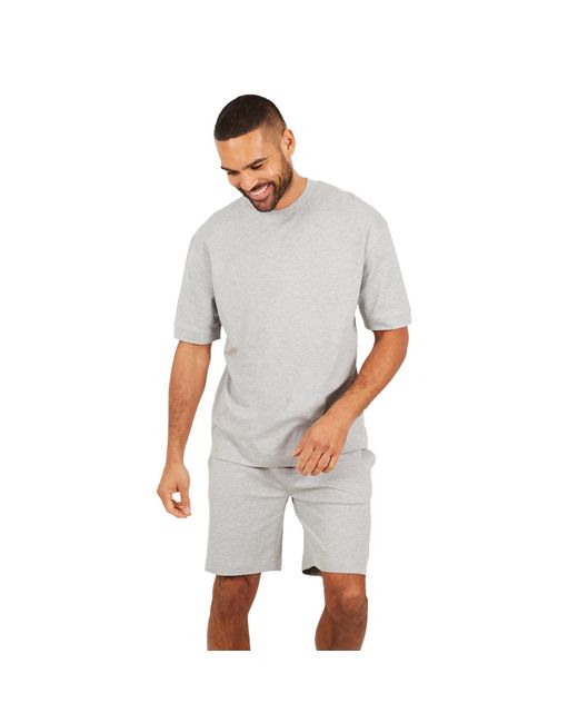 Brave Soul Gray 2 Piece T-Shirt And Short Set for men