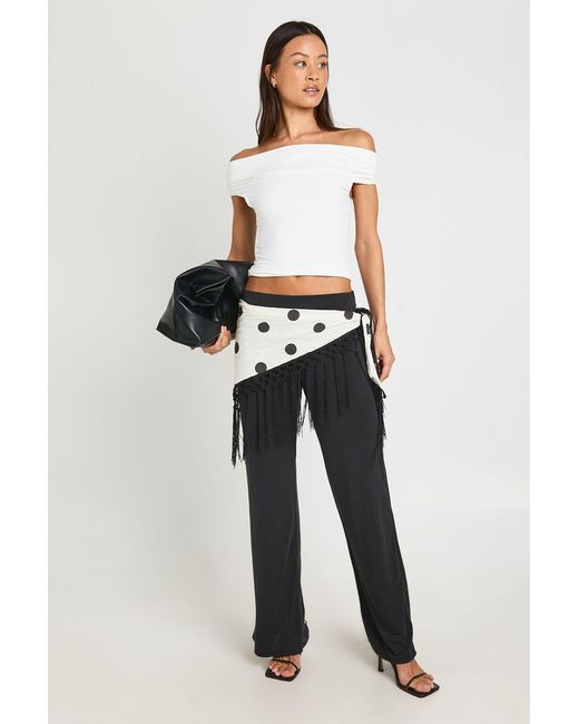 Boohoo Blue Tall Modal Straight Leg Trouser