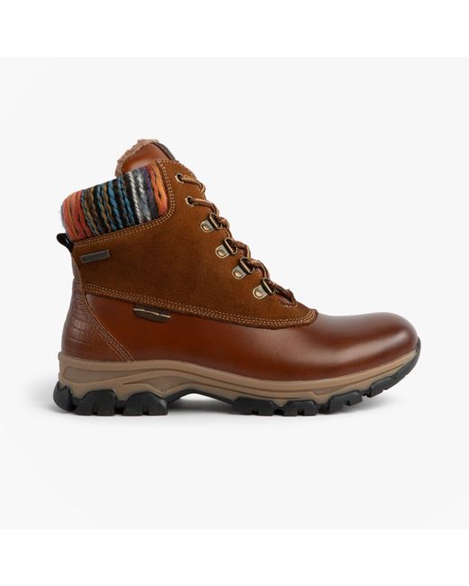 Josef Seibel Brown Wynter 02 Waterproof Lace Up Boots Brandy
