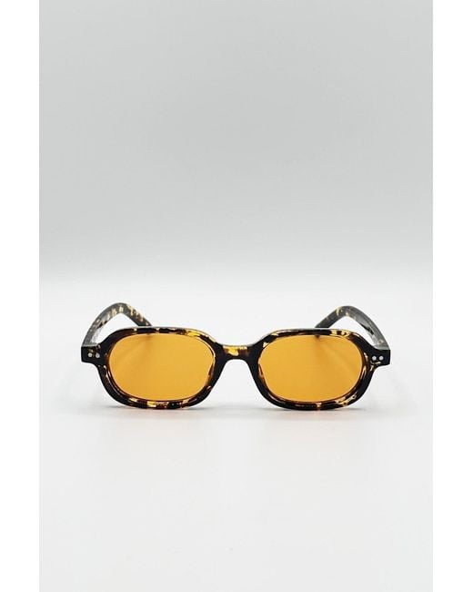 SVNX Natural Retro Rounded Square Sunglasses