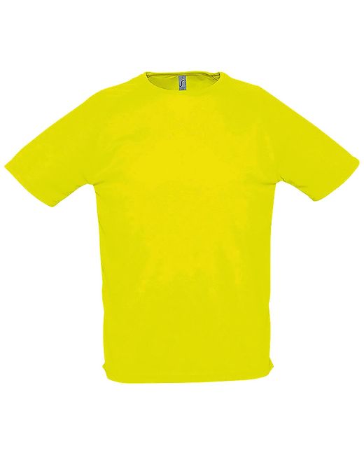 Sol's Yellow Sporty Short Sleeve Performance T-Shirt (Neon) for men