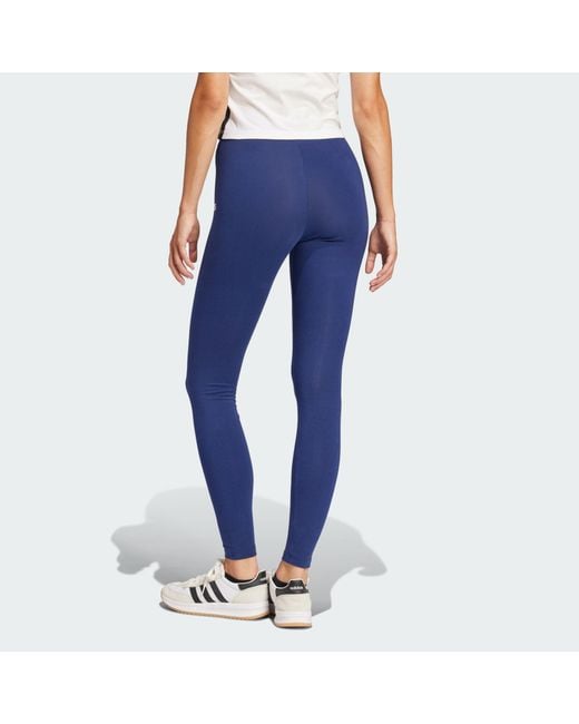 Adidas Blue Essentials Linear Cotton Leggings