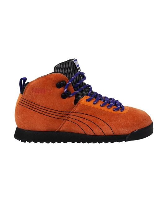 PUMA Blue Roma Hiker Suede Leather Outdoor Lace Up Trainers 353795 05 for men