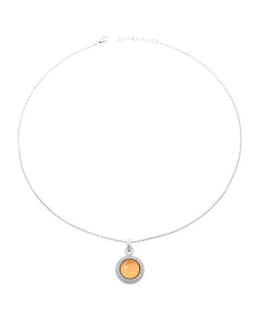 Orphelia Metallic 925 Sterling Chain With Pendant