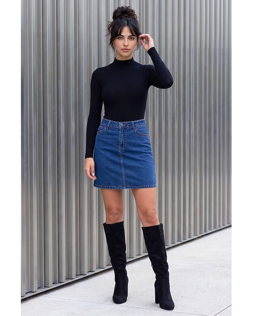 D.u.s.k Blue Pocket Denim Mini Skirt