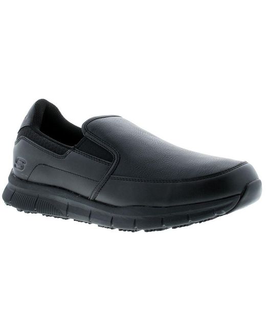 Skechers Black Work Trainers Slip Resistant Relaxed Fit Nam