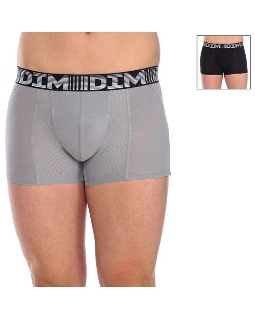 Dim Blue Pack-2 Boxers Coton 3D Flex Air Breathable Fabric D01N1 for men