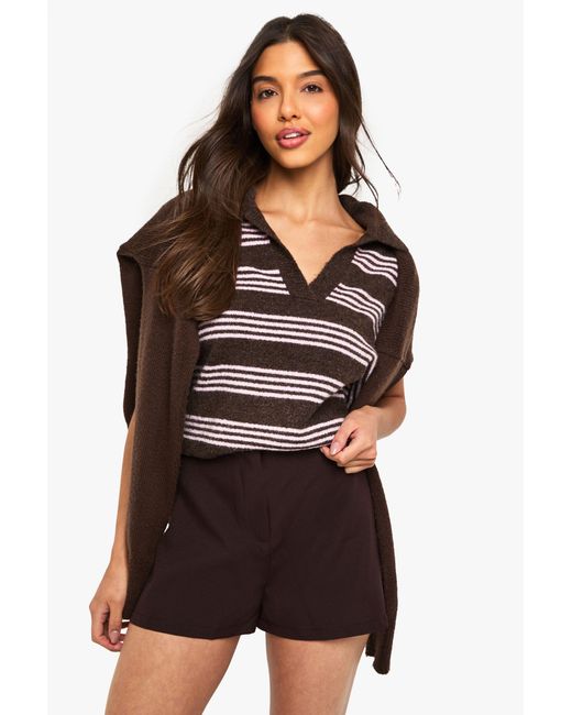 Boohoo Black Tailored Mini Shorts
