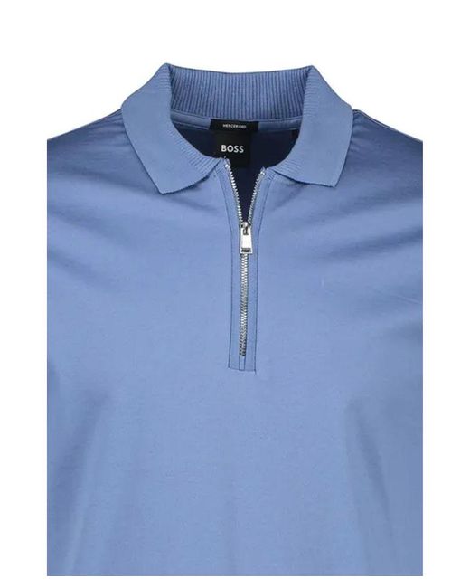 Boss Blue Hugo Boss Polston 11 Polo Shirt Light Pastel for men