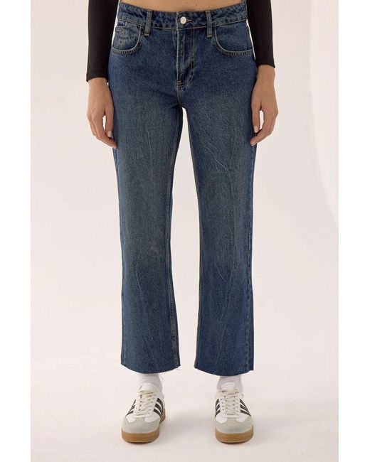 Hiccup Blue Low Waist Crop Denim Jeans