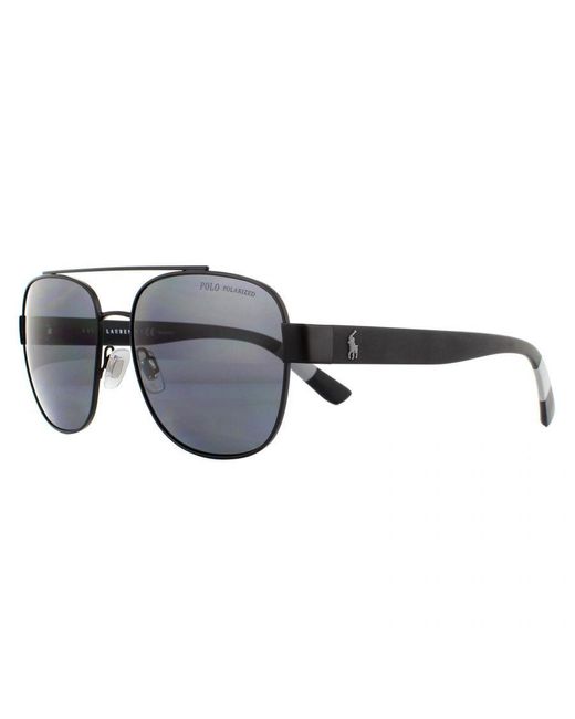 Polo Ralph Lauren Gray Aviator Matte Polarized Sunglasses for men