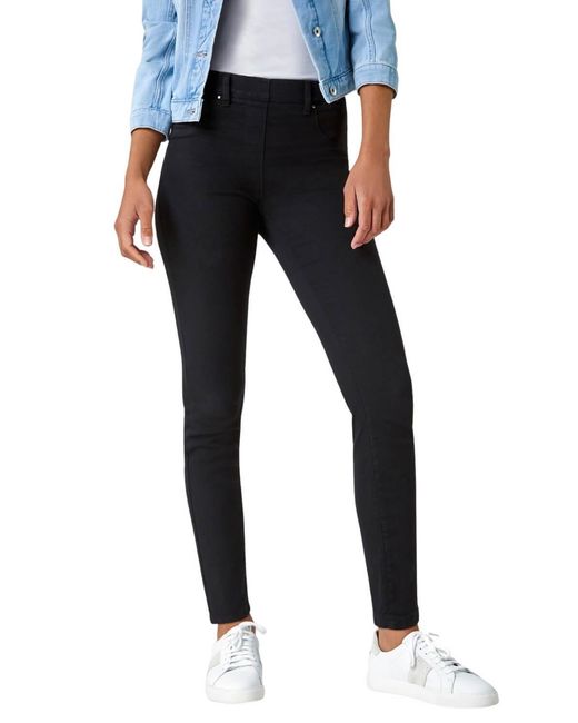 Roman Black Elastic Waist 31" Denim Stretch Jegging