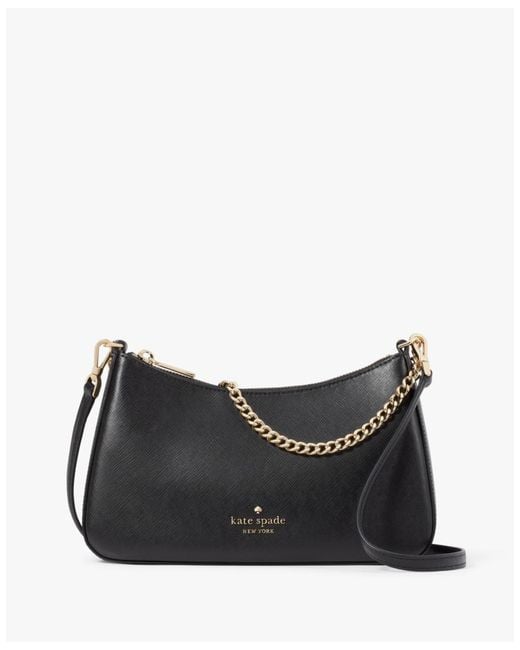 Kate Spade Black Margot Saffiano Leather Medium Convertible Crossbody