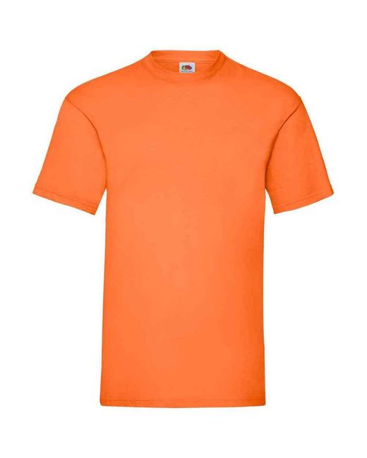 Fruit Of The Loom Orange Valueweight T-Shirt Cotton for men