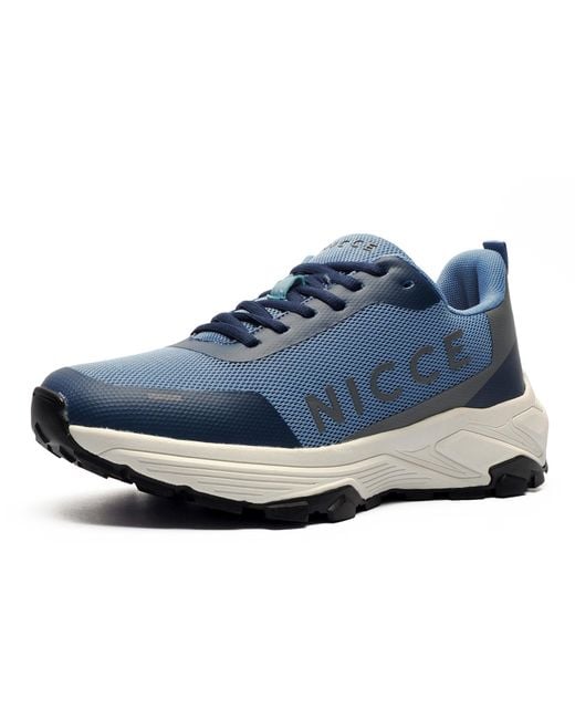 Nicce London Blue Metolo Trainers for men