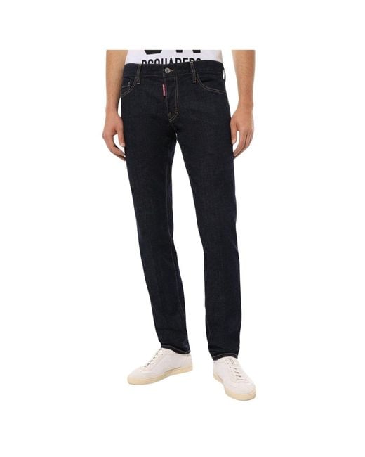 DSquared² Blue Slim Jean Dark Rinse Wash Jeans for men