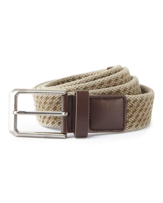 Asquith & Fox Brown Vintage Wash Canvas Belt Cotton for men