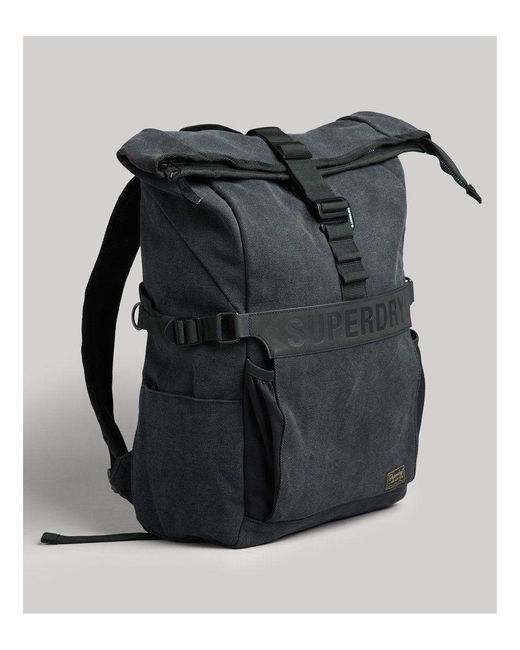 Superdry Black Rolltop Backpack