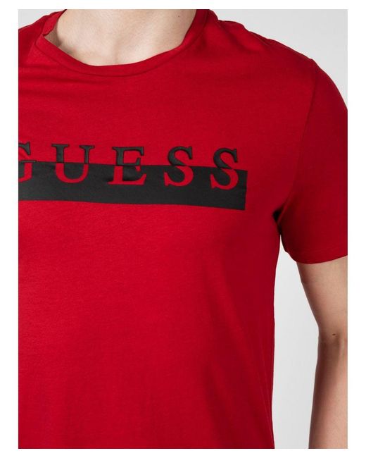 Guess T-shirt Lumy Mannen Rood in het Red voor heren