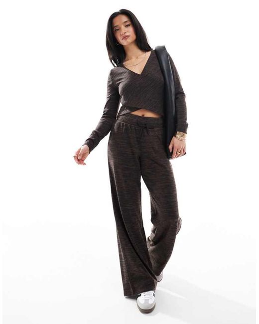 Vero Moda Black Cross Front Jersey Top Co-Ord