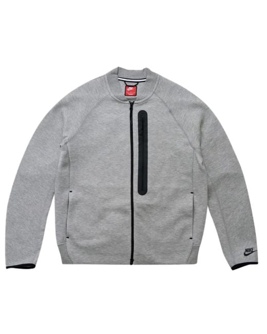 Nike Gray Plain Zip Up Track Jacket for men