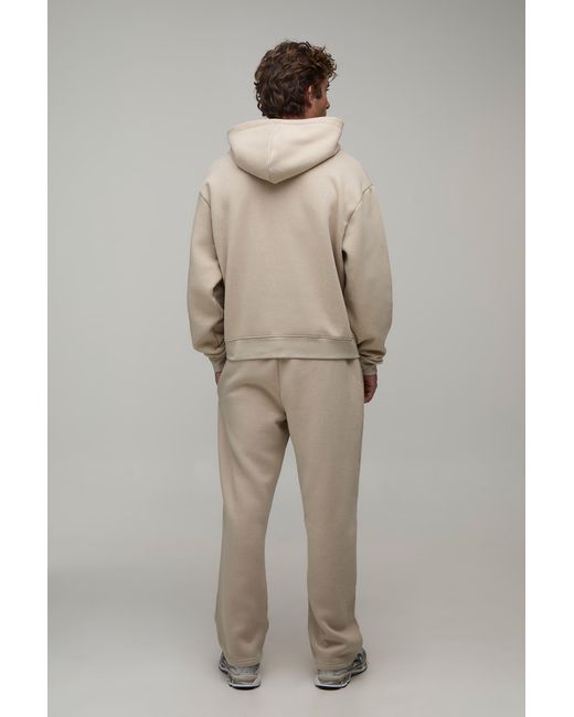 BoohooMAN Natural Essential Oversized Boxy Over The Head Hoodie for men